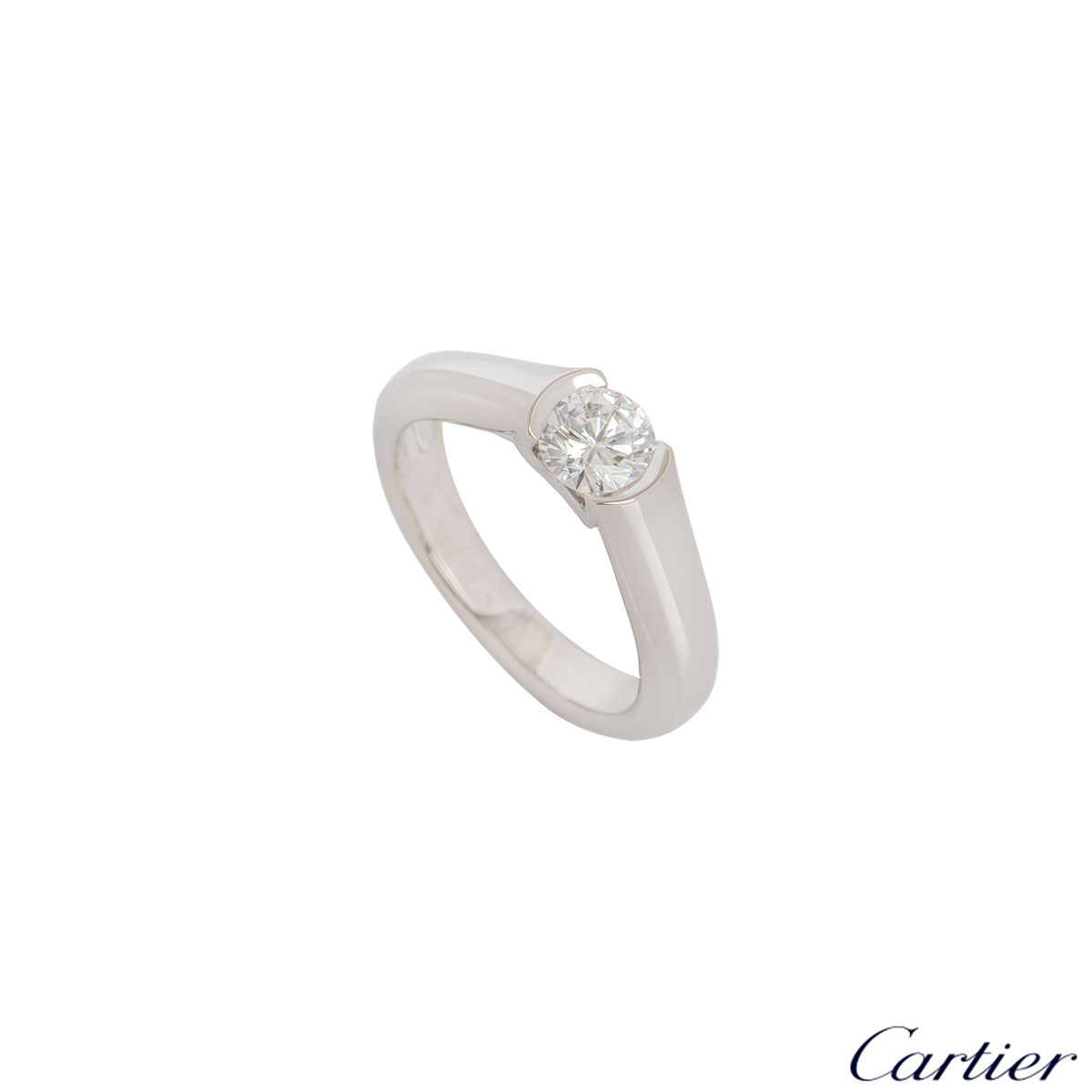 C de Cartier Platinum Diamond Ring 0 